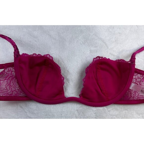 Victoria’s Secret Very Sexy Mermaid Lace Push-Up Bra 34C Pink Leopard Print NWOT - Picture 7 of 9